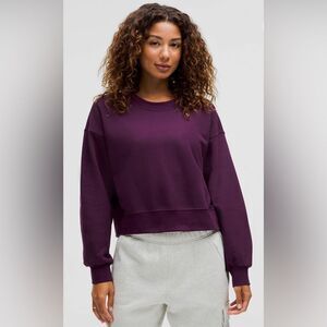 Lululemon Perfectly Oversized Cropped Crew Magenta Purple